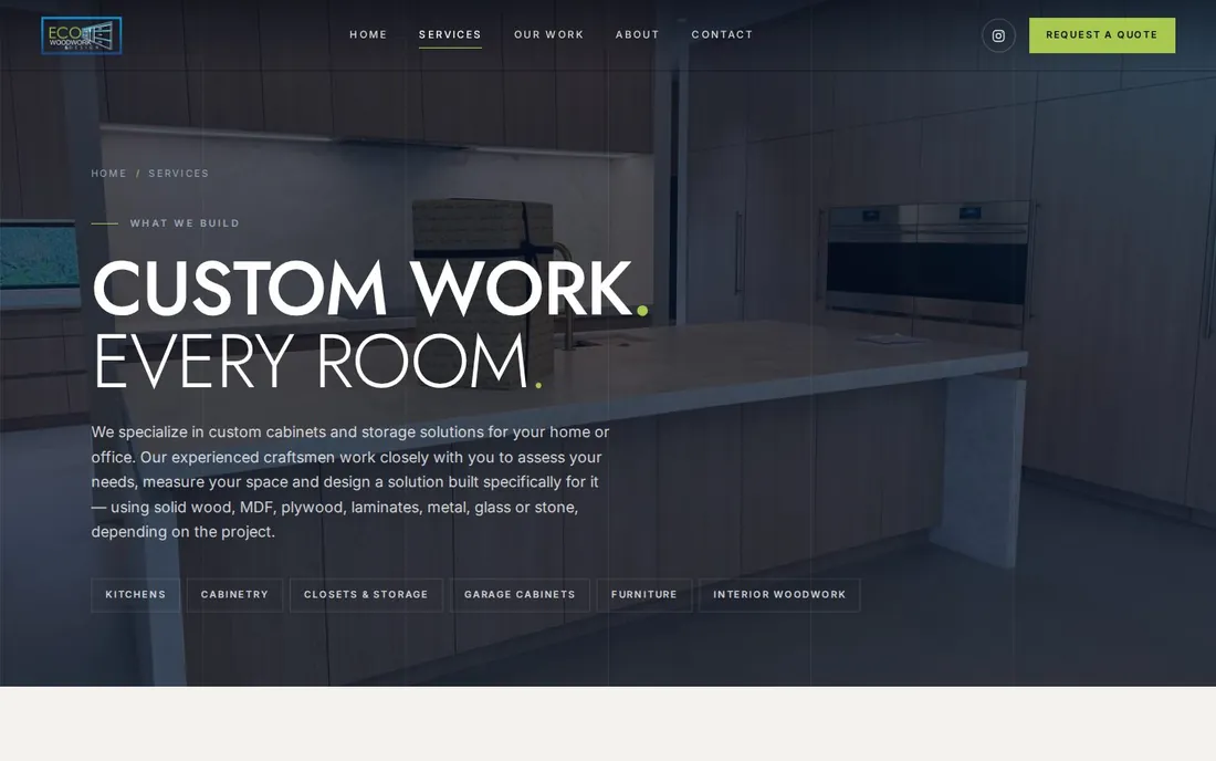 Services page