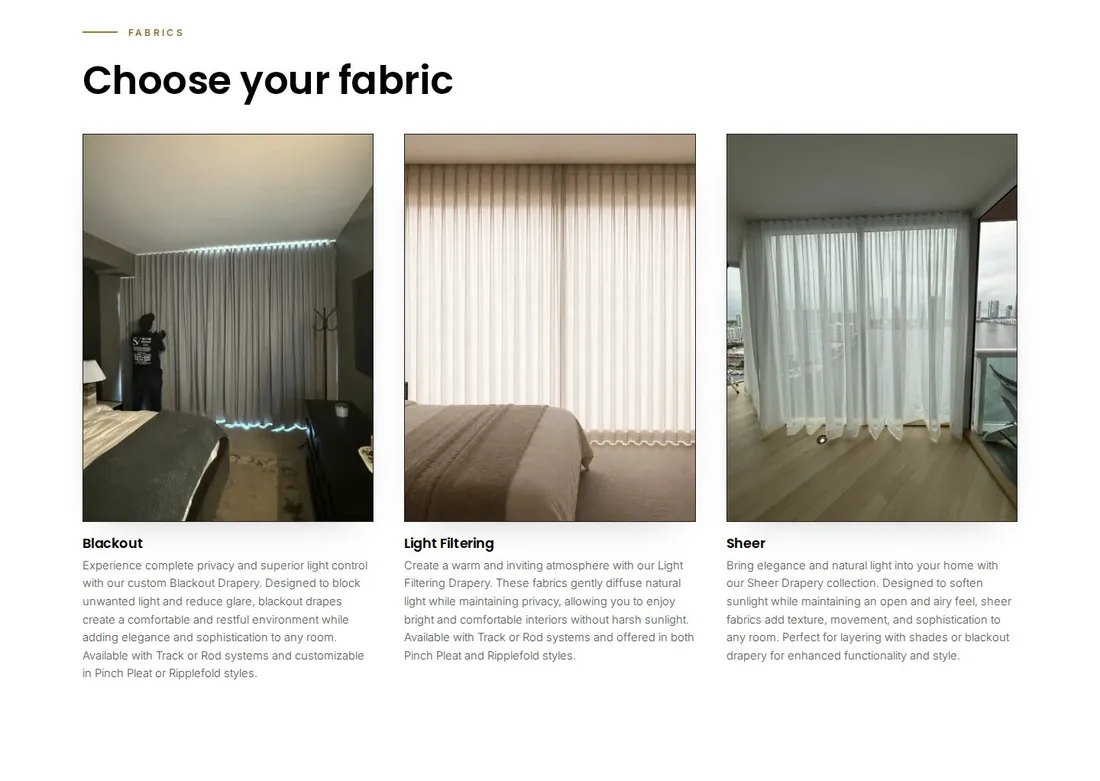 Drapery fabrics